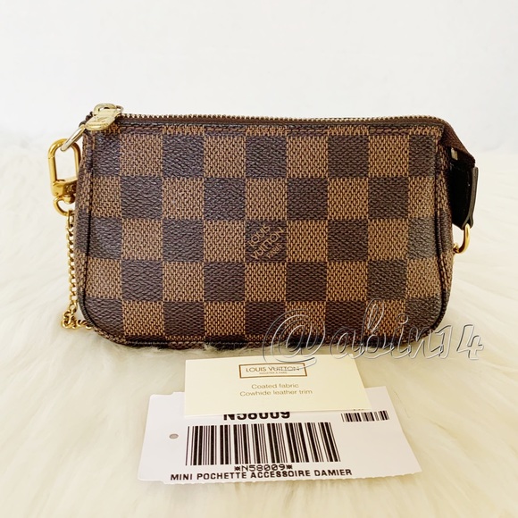 Louis Vuitton Mini Pochette Accessoires Damier Ebene - Picture 1 of 13